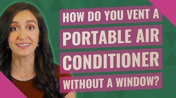 How do you vent a portable air conditioner without a window?