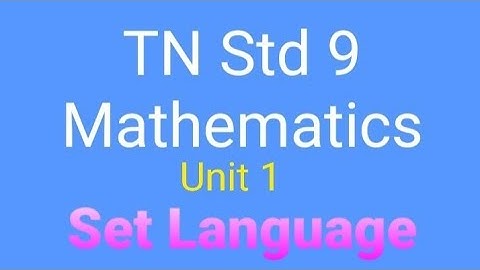 9th Maths Cardinality sets Exercise 1.6 - 1 / TN Samacheer New syllabus /