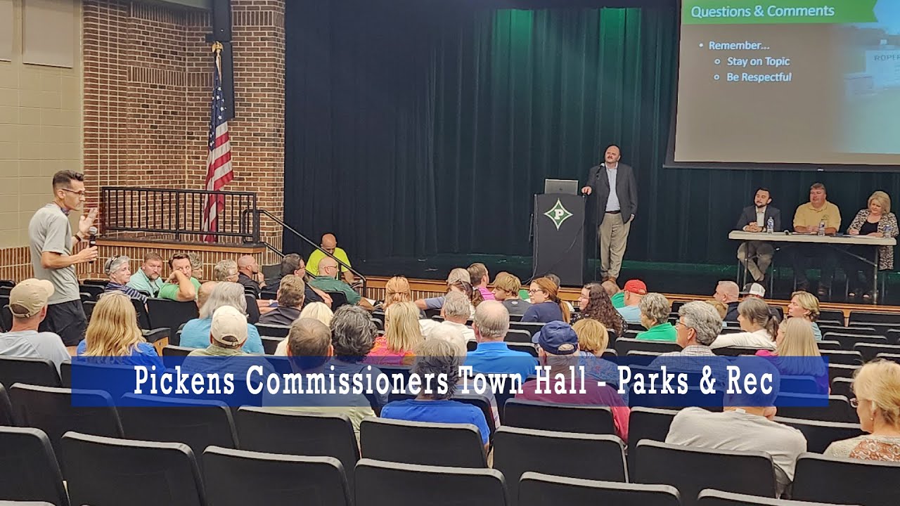 Pickens Commissioners Town Hall Parks & Rec August 29, 2023 YouTube