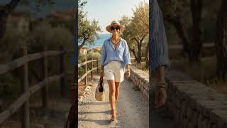 French Riviera Style Inspiration Quiet Luxury Summer Fashion #over50style #fashionstyle  #50sstyle