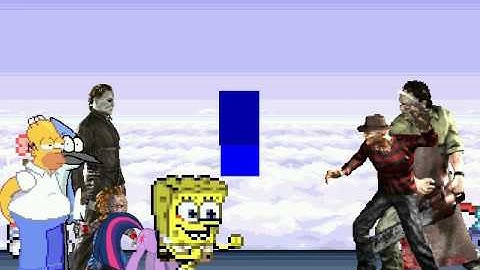 Team Cartoon vs Team Horror Movies MUGEN BATTLE