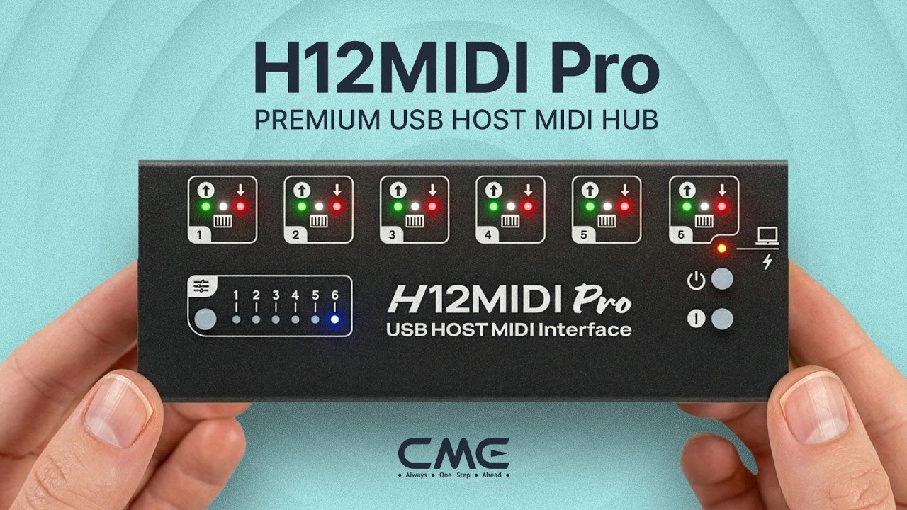 CME H12MIDI Pro - Portable MIDI Router, USB Host MIDI Hub & Interface ...