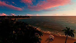 Drone View At The Beach With Sunset | Motion Graphics - Videohive template