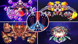 space shooter all bosses gameplay