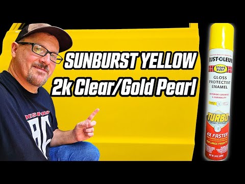 Yellow Metallic Auto Paint