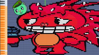 Flaky x Flippy on the piano [Remix] (FNF mod) (Happy Tree Friends) screenshot 3