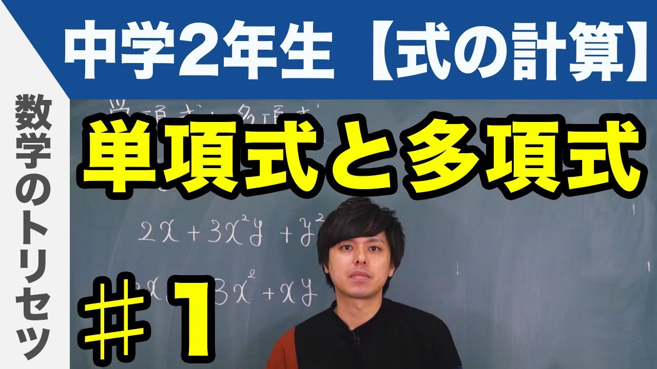 単項式と多項式 中学2年生 数学 Youtube