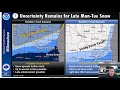 1/24/21:  Update on Snow Potential Monday Evening into Tuesday