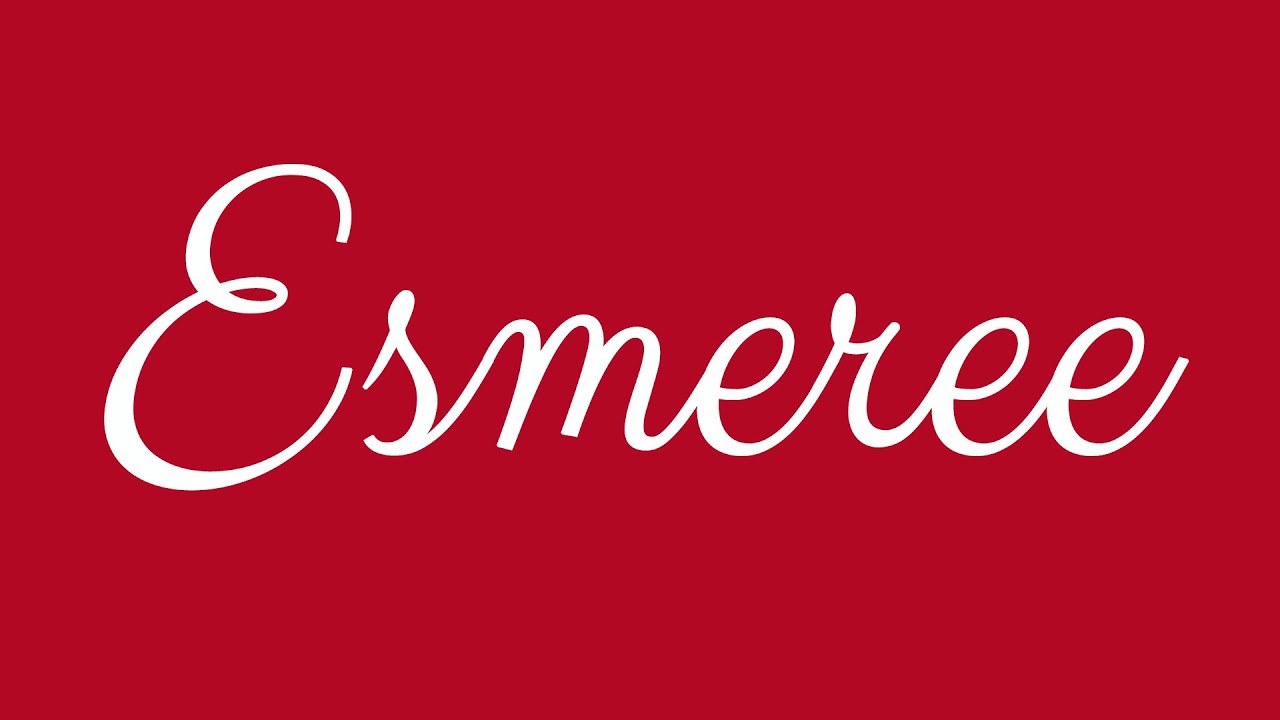 Learn how to Sign the Name Esmeree Stylishly in Cursive Writing - YouTube