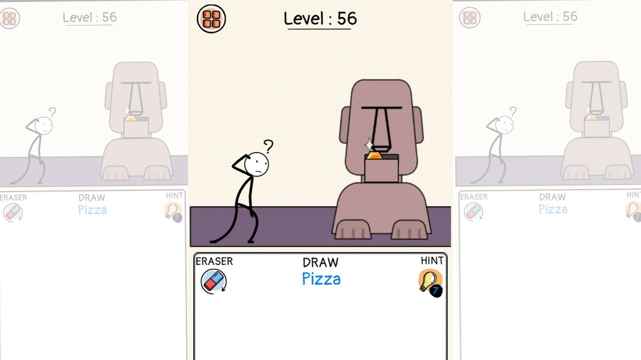 Draw Puzzle Level 56 Pizza  Walkthrough Solution