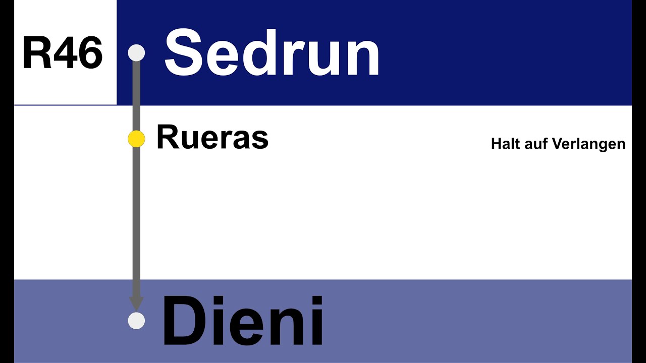 MGB Ansagen » R46 Sedrun — Dieni | Wintersportzug | SLBahnen