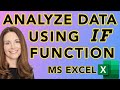 How to Analyze Data Using IF Function in Excel