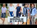 COMO LUCIR PRENDAS DE MEZCLILLA A LOS 50 Y 60 AÑOS OUTFITS DENIM JEANS PARA SEÑORAS 50 Y 60 AÑOS