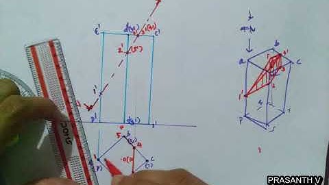 Sections of Solids- Section plane inclined to HP Square prism