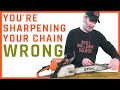 Correct way to sharpen a chainsaw step by step