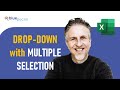 How to Make Multiple Selections in a Drop-Down List in Excel - No Duplicates Allowed - VBA Code inc