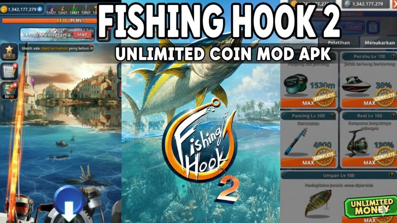 FISHING HOOK 2 MOD APK 2026 | UNLIMITED COINS(MAX UPGRADE) 🎣