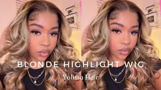 Start to Finish Wig Install | Blonde Highlight 13x4 Lace Frontal Wig ft. Yolissa hair