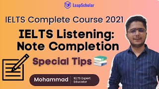 IELTS LISTENING | NOTE COMPLETION TASK