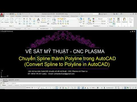 Chuyển Spline thành Polyline trong Autocad | Convert Spline to Polyline in Autocad