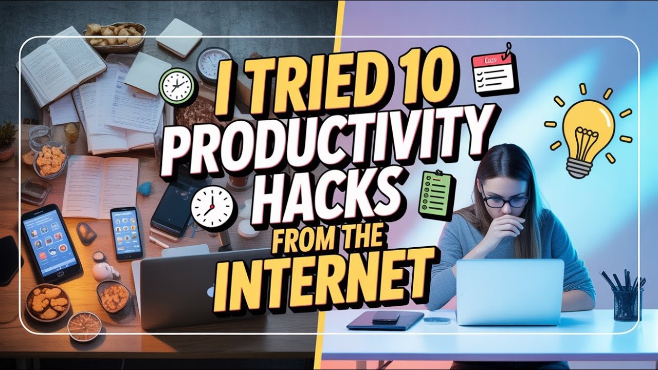I Tried 10 Productivity Hacks From The Internet - YouTube