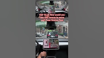 FSD 13.2.9 How would you rate this reverse to move out? Penn Station Test #teslafsd #fsdbeta #fsd