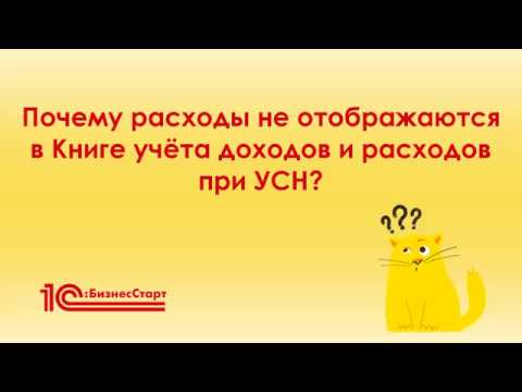 Почему расходы не отображаются в Книге учёта доходов и расходов при УСН?