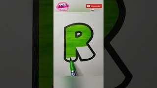 Alphabet R Coloring Drawing  #shorts #ashortaday