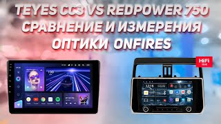 Teyes СС3 VS Redpower 750 Измерение Оптики