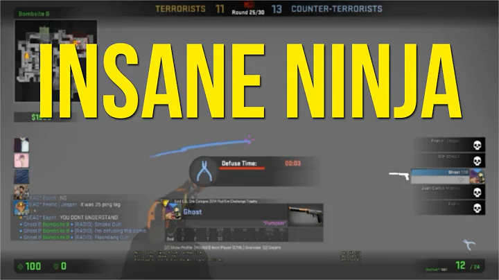 CS:GO - INSANE 1V5 Ninja Defuse