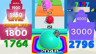 Max Levels- Ball Run 2048 vs Ball Run Infinity vs Number Stack/ Number Master 3D Satisfying gameplay