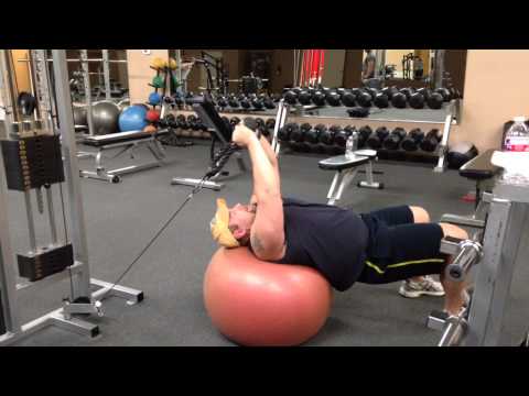 Stability Ball Rope Cable Pullover