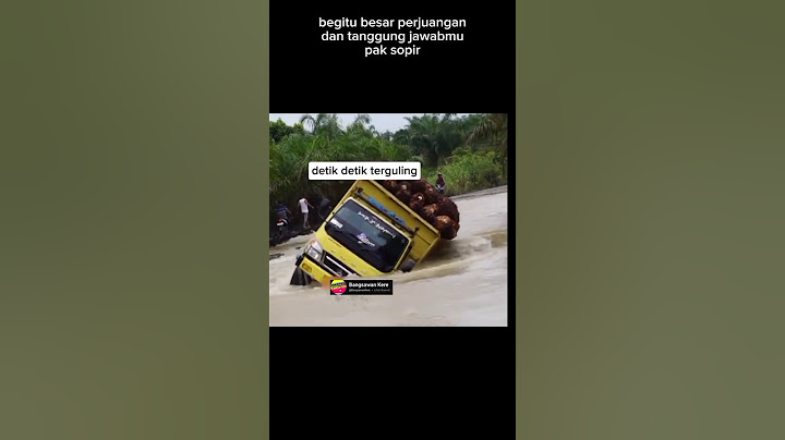 mobil truck muatan sawit terguling di jalan banjir #automobile #viralvideo #oleng #fyp #truksawit