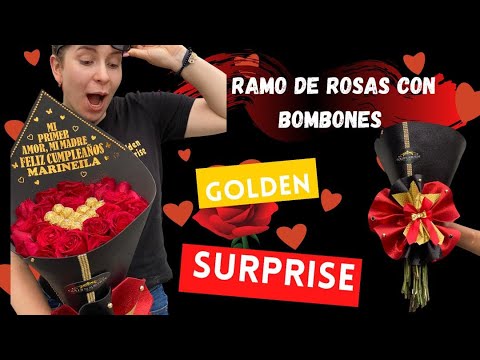 como hacer un ramo con flores eternas y chocolates #rosaseternas  #chocolates #ramodeflores #diy 