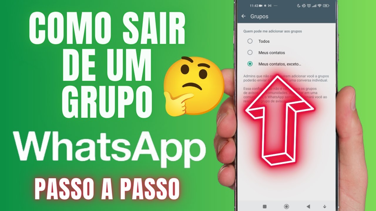 COMO SAIR DE UM GRUPO DO WHATSAPP | PASSO A PASSO! - YouTube