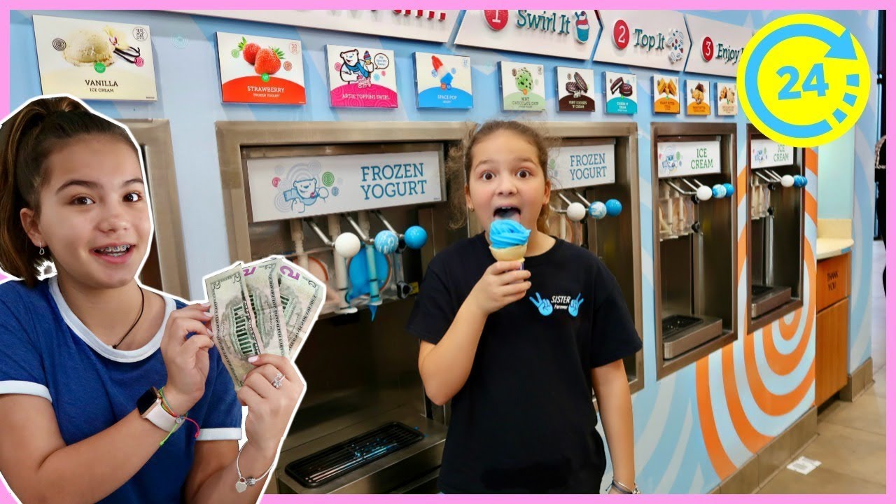 EATING 24 HOURS WITH ONLY $15 DOLLARS  CHALLENGE | SISTER FOREVER