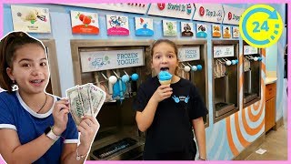 EATING 24 HOURS WITH ONLY $15 DOLLARS  CHALLENGE | SISTER FOREVER