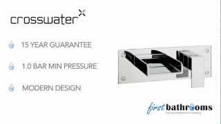 Crosswater Water Square Bath 2 Hole Set WS321WC