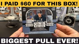 $60 Box! BIGGEST pull EVER! 2015-16 O-Pee-Chee Platinum Hockey Hobby Box!