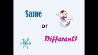 Same or Different Snowmen and Snowflakes?