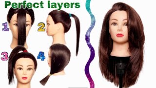 ✨4 in 1 ✨DIY ✂️ LAYERED HAIRCUT / Corte en Capas mismo/ Coupe de cheveux en couches