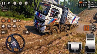 HEAVY 12 WHEELS BHARAT BENZ TRUCK IN EXTREMELY OFF-ROAD | BUS SIMULATOR INDONESIA  screenshot 4