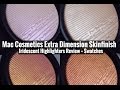 Mac Extra Dimension Skinfinish Iridescent Highlighters | Review + Swatches