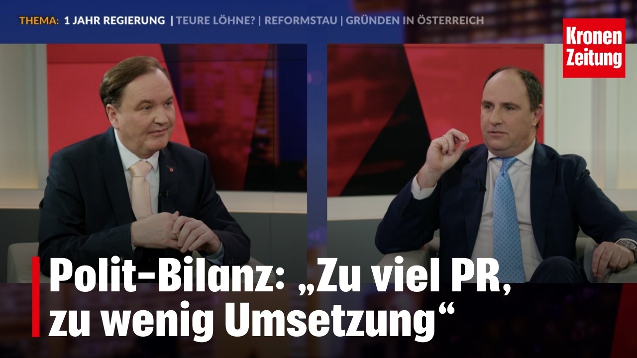 Polit-Bilanz „Zu viel PR, zu wenig Umsetzung“ | krone.tv 