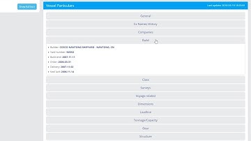 Vessel Particulars | MarineTraffic Online Services