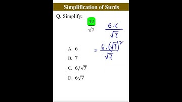 Simplification of Surds #shorts #maths #algebra #surds #mathpractice