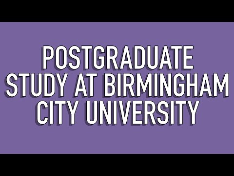 How to apply for postgraduate study at Birmingham City University