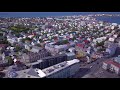 Flying around Downtown Reykjavik, Iceland [4K]