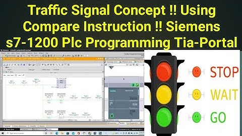 Traffic Signal Concept !! Using Compare Instruction !! Siemens s7-1200 Plc Programming Tia-Portal