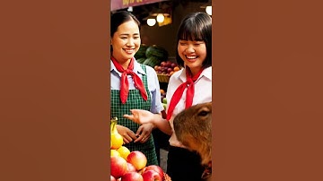 Capybara và Thanh – Đi Chợ Phiêu Lưu 🧺 #capybara #capyverse #funnyai #vietnamshorts #shorts